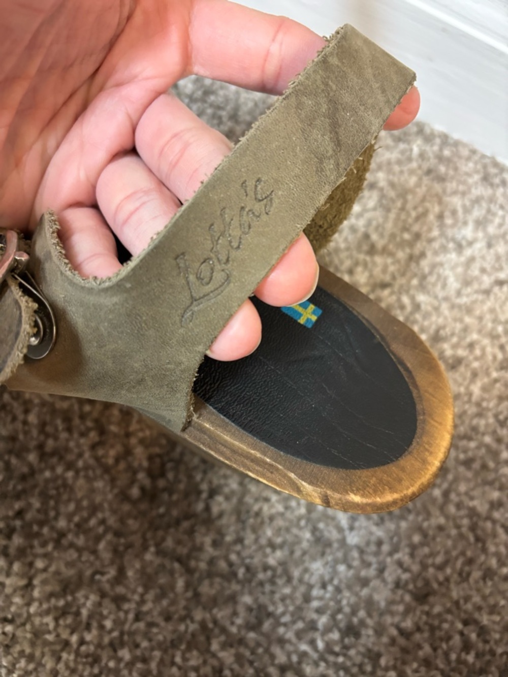 Lotta from Stockholm Taupe Clogs in Oiled Nubuck Leather USA 9.5 EUR 41 - Picture 4 of 6